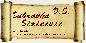 Dubravka Simićević vizit kartica